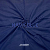 Turkish Lawn Hijab - Navy Blue